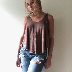 Urban Outfitters brown/green draped  tank